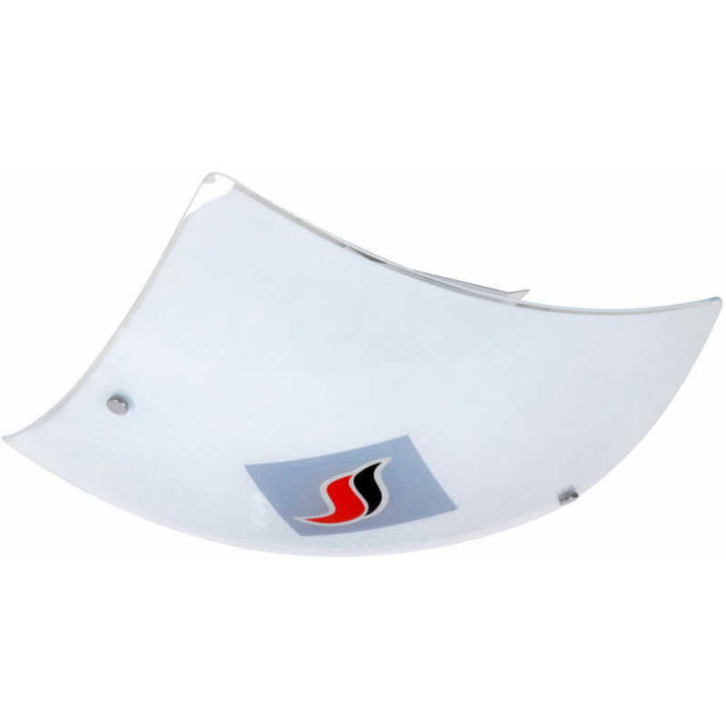 foto del prodotto plafoniera design illuminazione soggiorno lampada da parete decoro vetro motivo fiamma eglo 32173