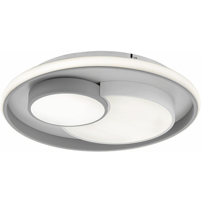 foto del prodotto plafoniera dimmerabile tramite interruttore soggiorno led bianco grigio plafoniera, metallo plastica, 1x led 34w 2250lm, pxh 50x8,5 cm wofi 11609