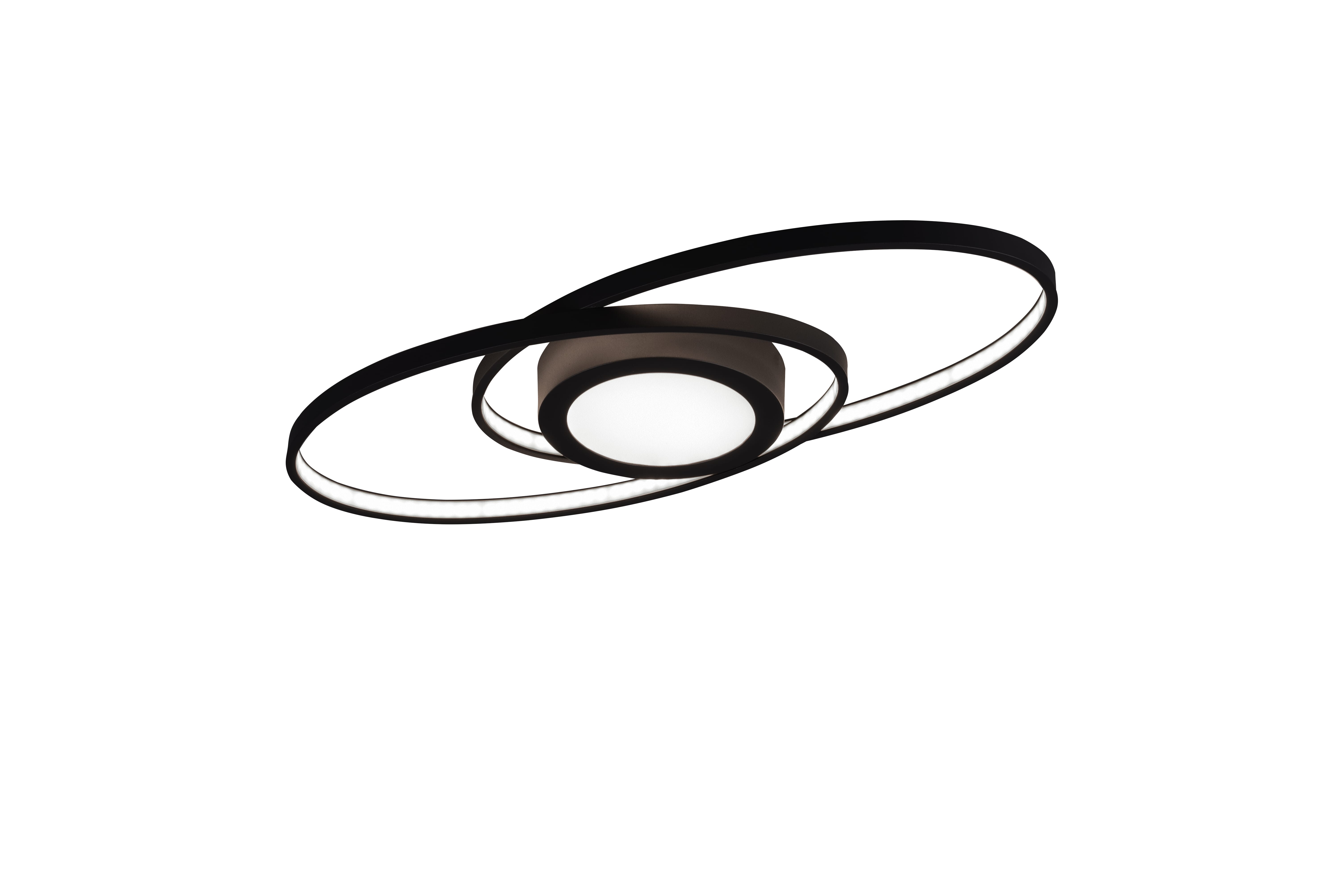 foto del prodotto plafoniera doppia ellisse led caen antracite