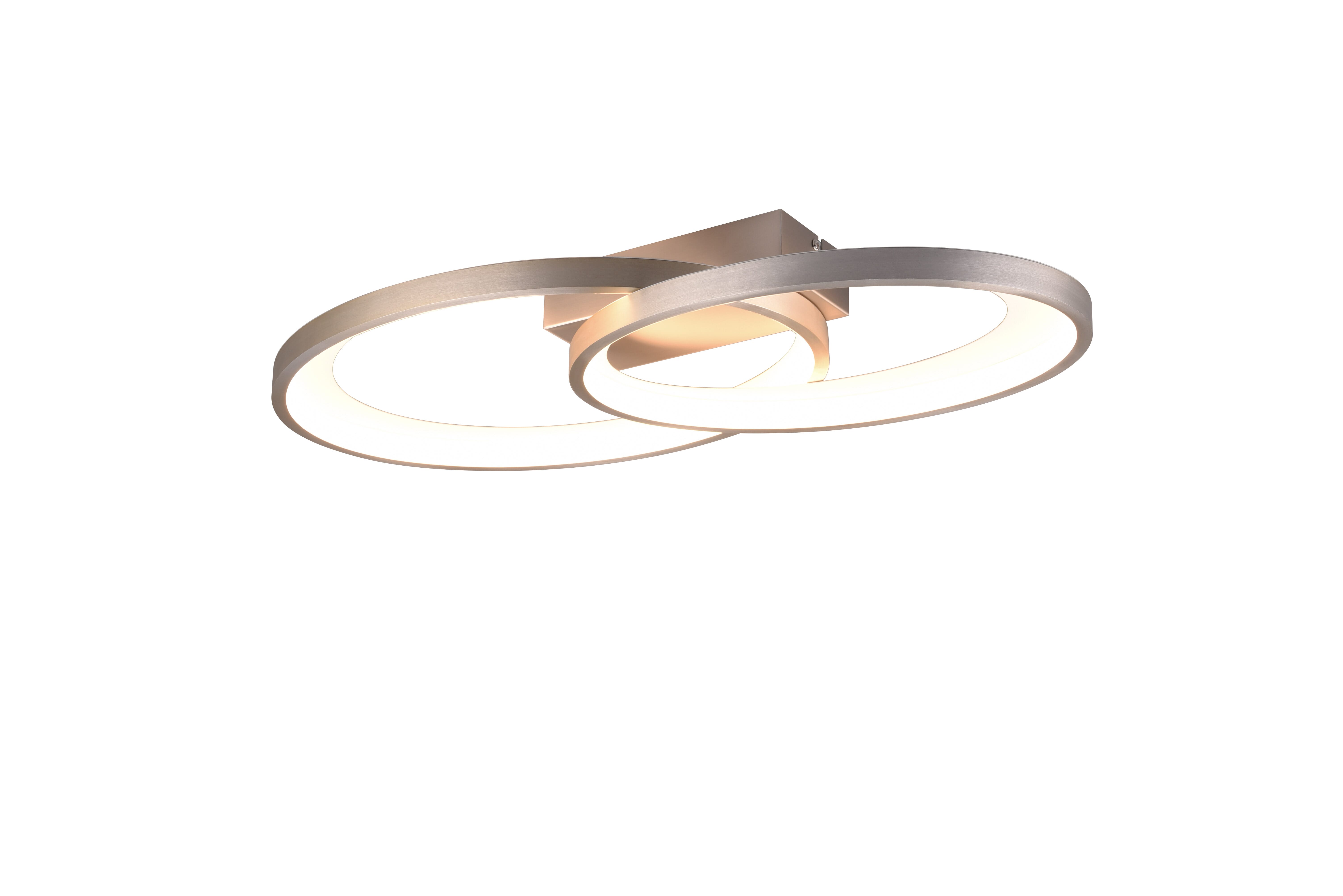 foto del prodotto plafoniera doppia ellisse led chatteris nichel