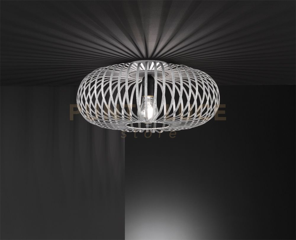 foto del prodotto plafoniera ellisse johann metallo 606900161 grigio antico