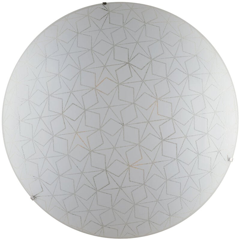 foto del prodotto plafoniera esagram in vetro bianco 50 cm. 