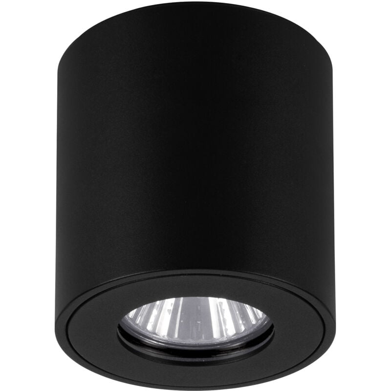 foto del prodotto plafoniera esterno moderna torrecola alluminio nero 1 luce gu10