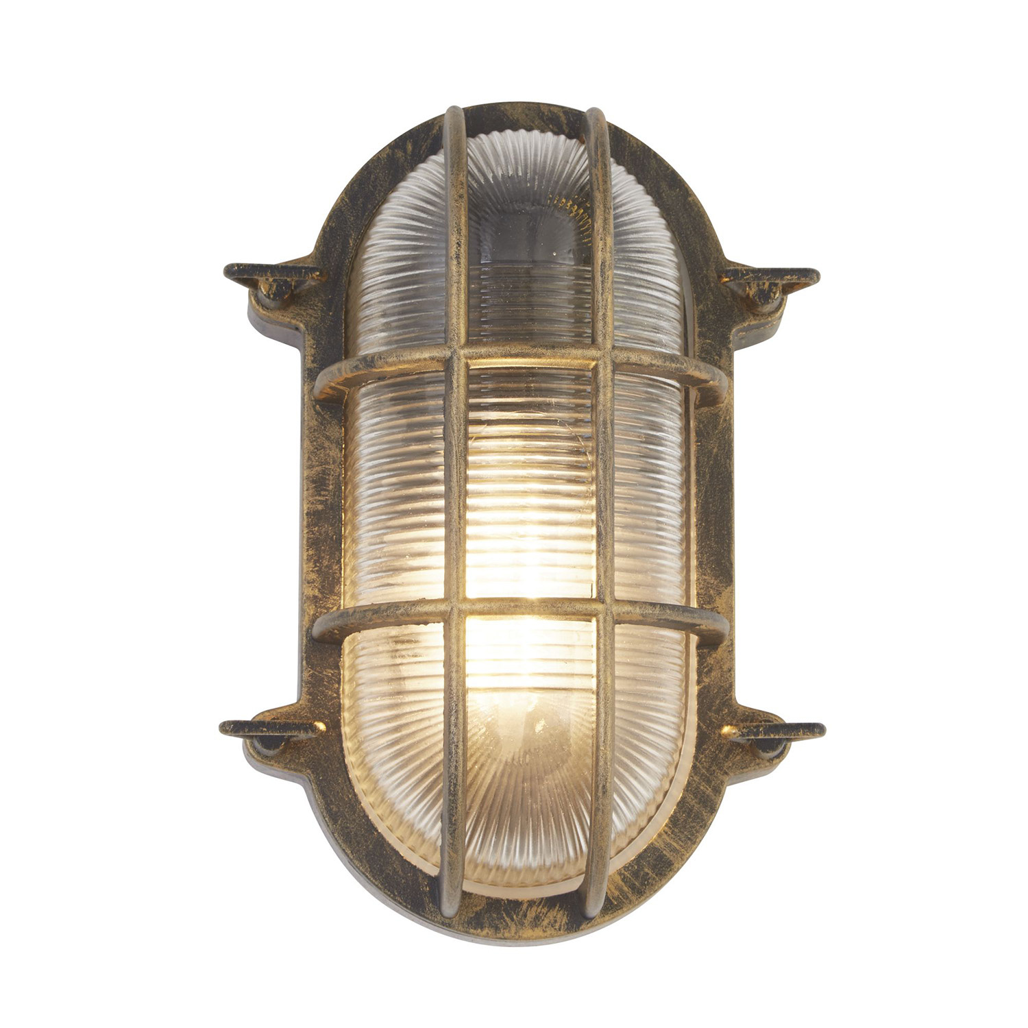 foto del prodotto plafoniera esterno vintage dec paratia alluminio nero oro 1 luce e27