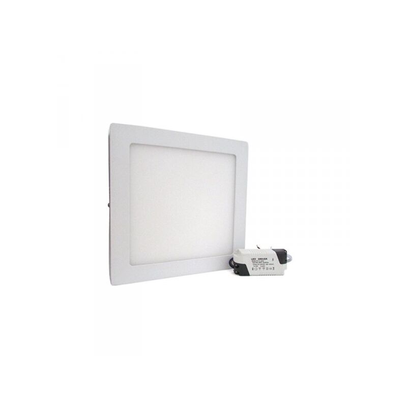 foto del prodotto plafoniera faretto led da soffitto muro parete quadrata 18w bianco neutro 225x225mm