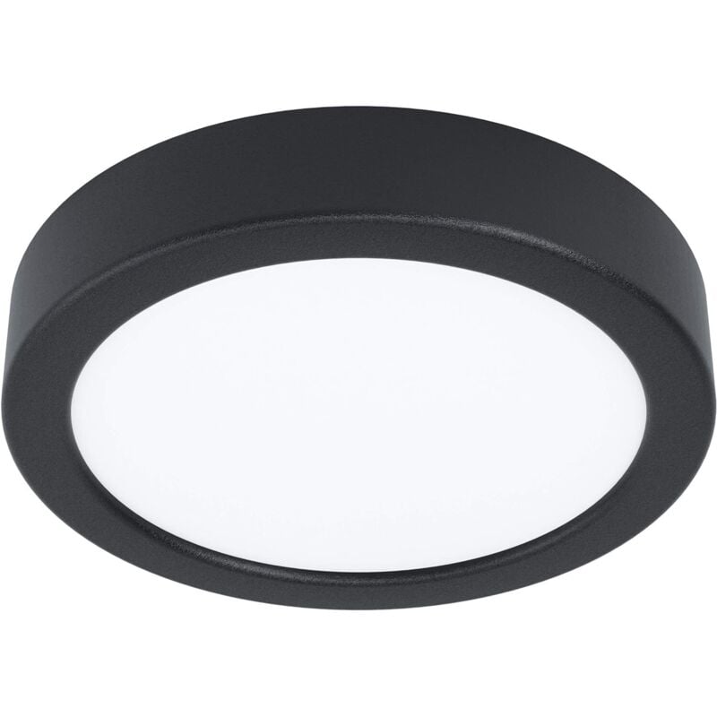 foto del prodotto plafoniera fueva 5 a led in metallo nero 12w warm white 160 mm eglo