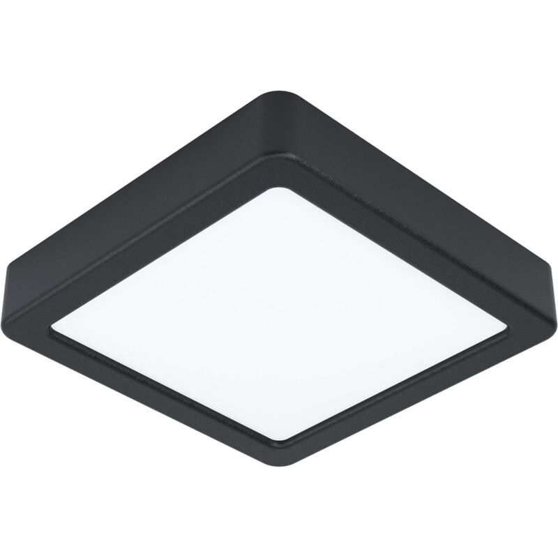 foto del prodotto plafoniera fueva quadrata 5 led inmetallo nero 12w neutral white 160 mm eglo
