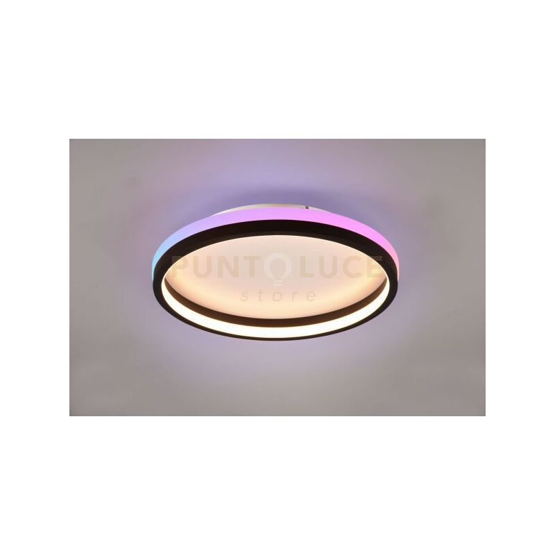 foto del prodotto plafoniera hiko led rotonda con bordo nero r64282132
