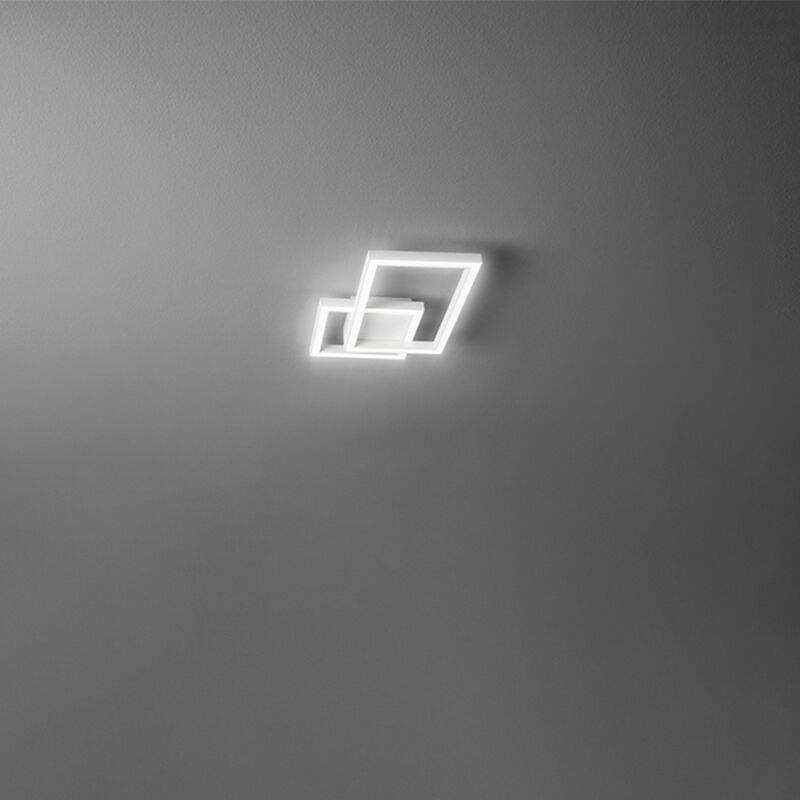 foto del prodotto plafoniera in alluminio moderna cross bianco led