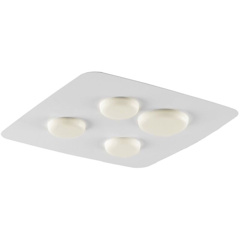 foto del prodotto plafoniera in ferro laccato bianco led integrato luce naturale 2700 lumen