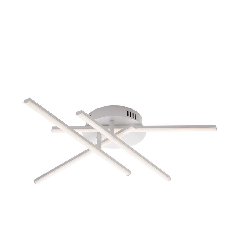 foto del prodotto plafoniera in metallo e alluminio laccato bianco con led integrato