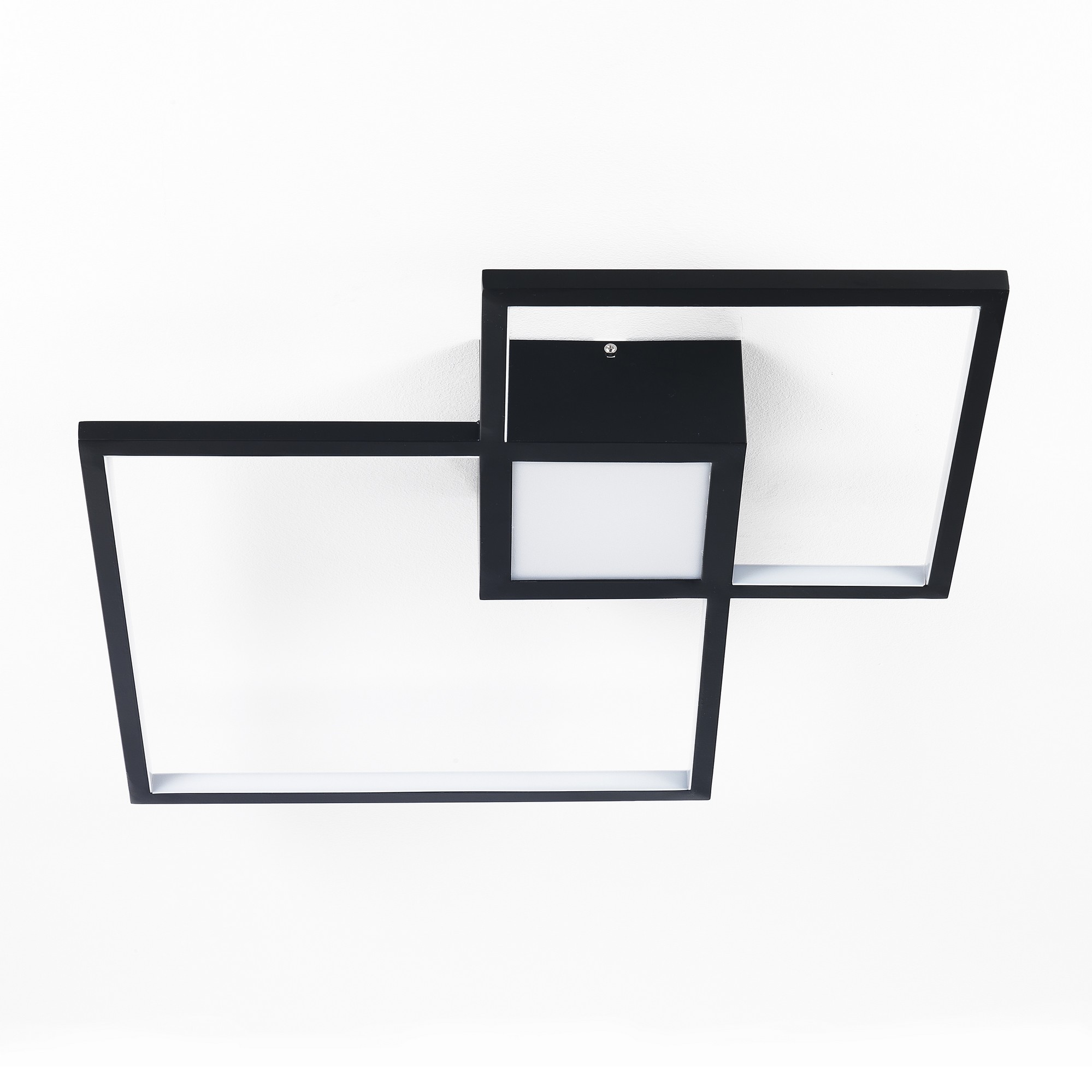 foto del prodotto plafoniera in metallo nera cm. l.54 p.54 h.8