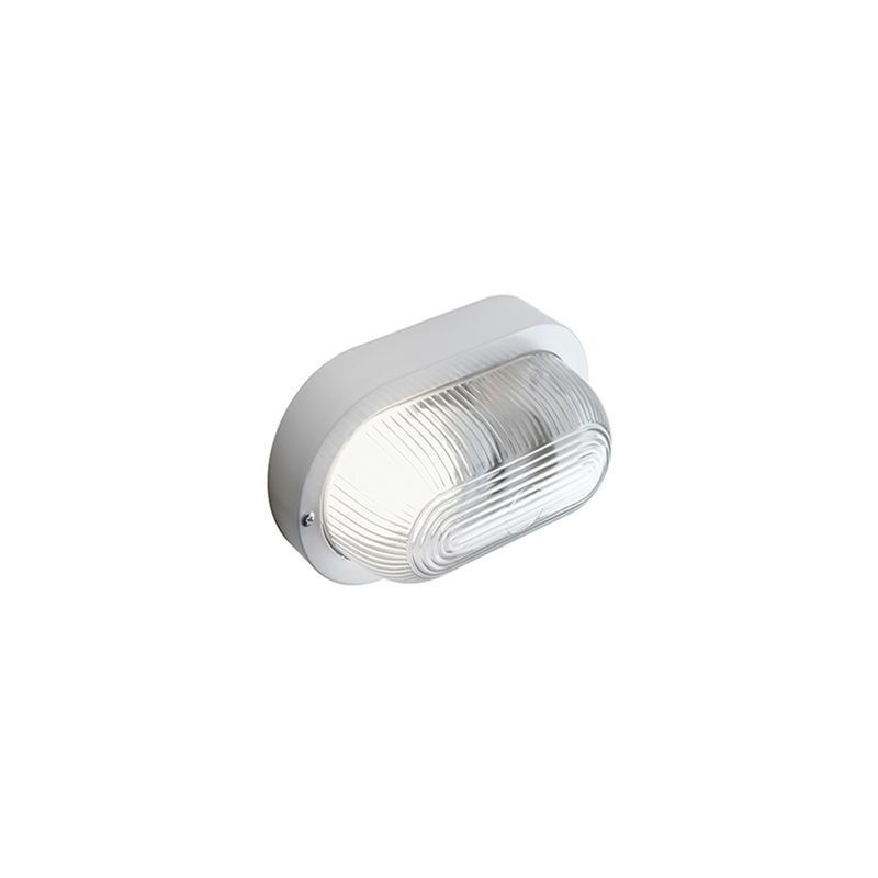 foto del prodotto plafoniera in resina linea echo ovale bianco