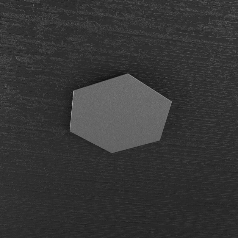 foto del prodotto plafoniera industrial minimal decorativa hexagon metallo antracite