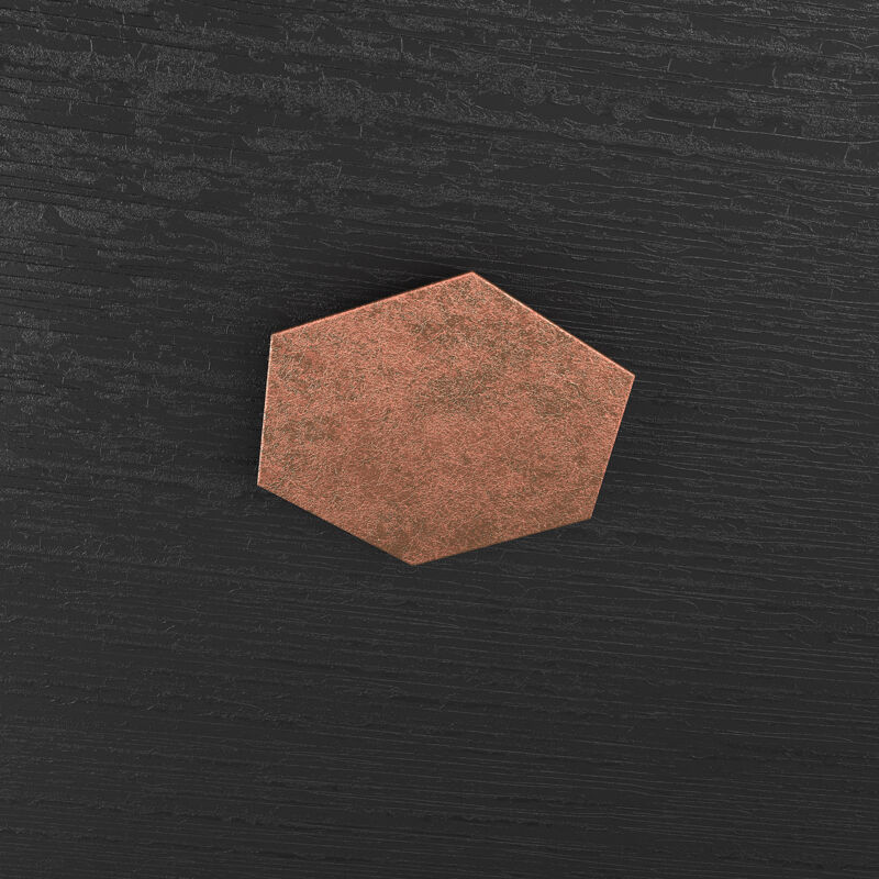 foto del prodotto plafoniera industrial minimal decorativa hexagon metallo foglia rame