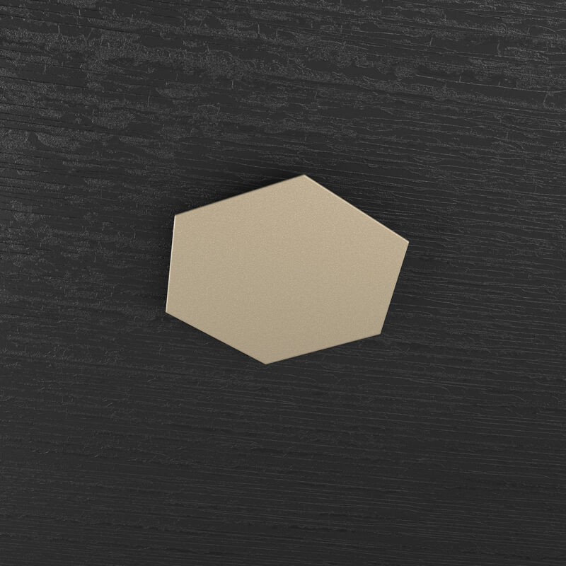 foto del prodotto plafoniera industrial minimal decorativa hexagon metallo sabbia