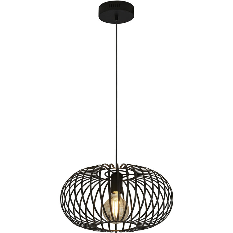 foto del prodotto plafoniera industrial nordico avery acciaio nero 1 luce e27