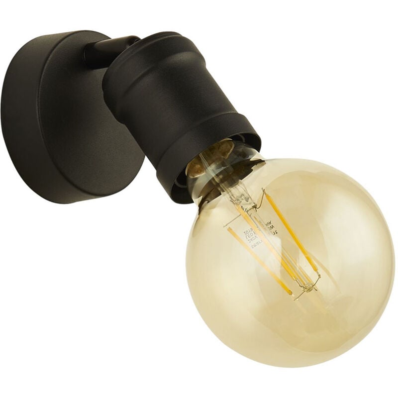 foto del prodotto plafoniera industrial nordico danza acciaio nero 1 luce e27