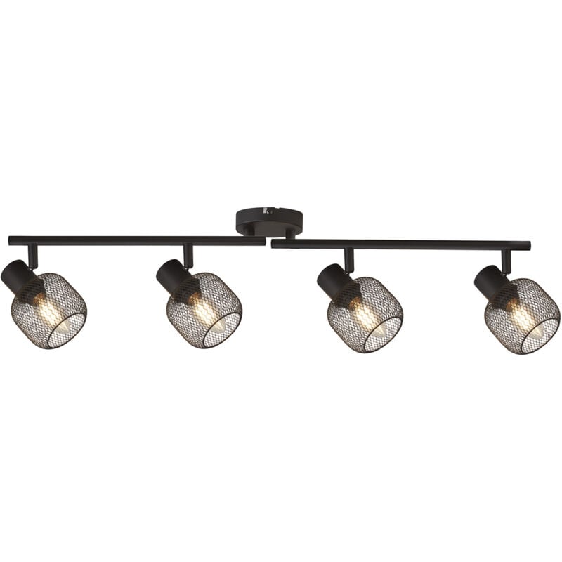 foto del prodotto plafoniera industrial-nordico meshy acciaio nero 4 luci e14