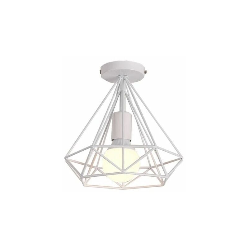 foto del prodotto plafoniera industriale, lampada da soffitto 25cm, illuminazione a form di diamantata per soggiorno camera da letto bianco 