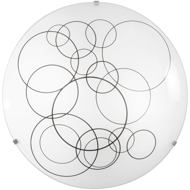 foto del prodotto plafoniera karma in vetro bianco 30 cm. 