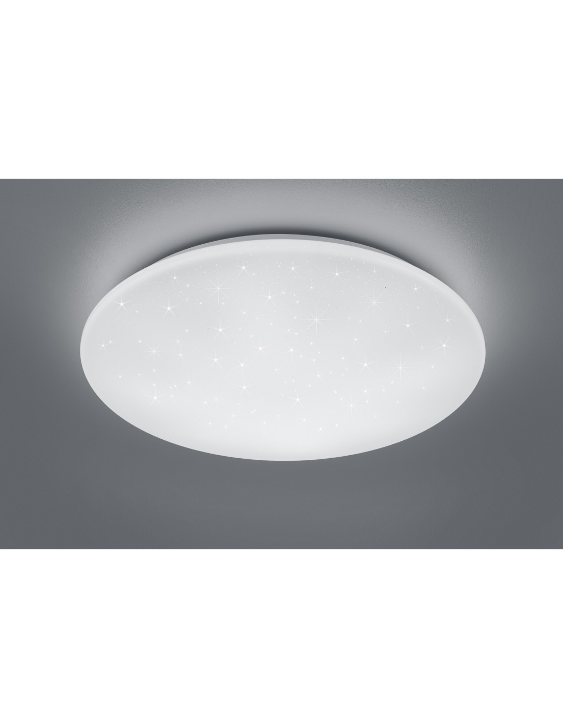 foto del prodotto plafoniera kato led dimmerabile bianco effetto stelle scintillanti 60 cm trio lighting