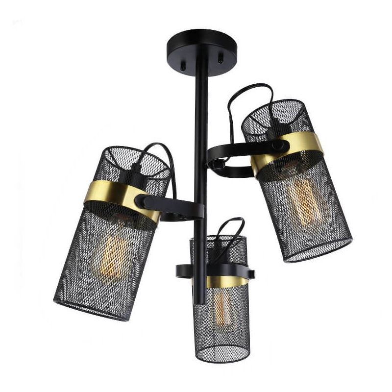 foto del prodotto plafoniera lamba nero oro home deluxe