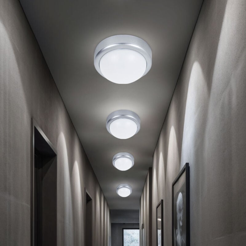 foto del prodotto plafoniera lampada da corridoio lampada da cucina lampada da soffitto a led bianco argento, 3,12w 380lm 4000k, pxh 12x6 cm, set da 4