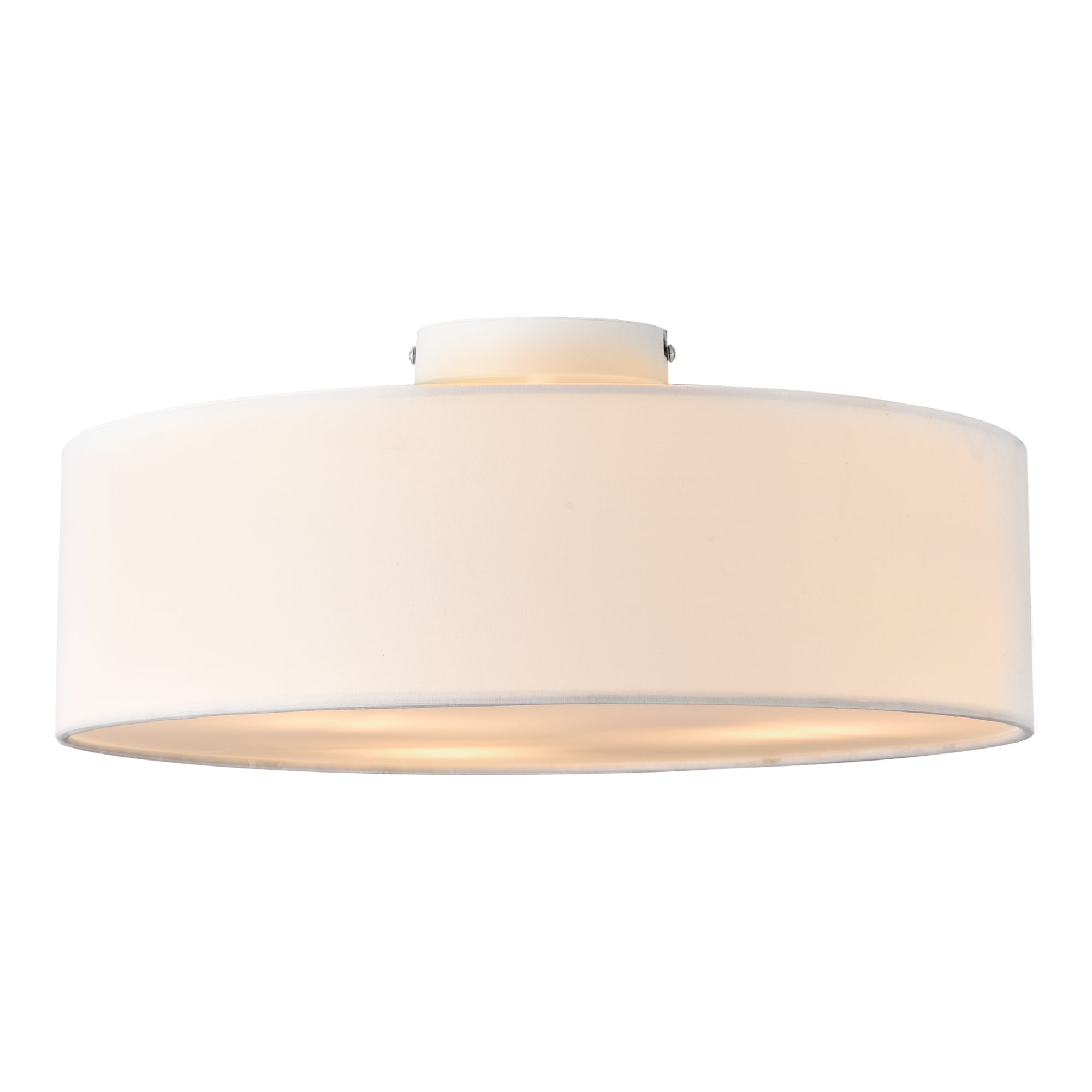 foto del prodotto plafoniera lampada da soffitto 3 portalampade tessili diametro 45 cm bianco 03 0005932