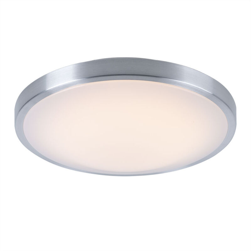 foto del prodotto plafoniera lampada da soffitto lampada da soggiorno alluminio rotondo illuminazione bianca, plastica alluminio, 1x led 1x 13 w 960 lumen, d 34 cm