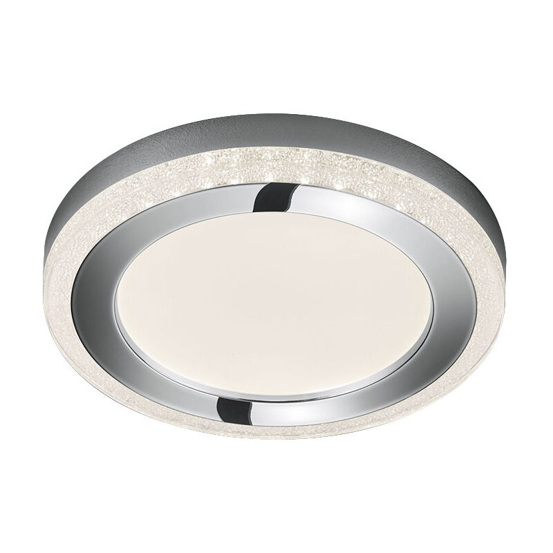 foto del prodotto plafoniera lampada soggiorno lampada camera da letto plafoniera cucina, anello in plastica cristallo bianco, telecomando dimmerabile, led rgb 15w