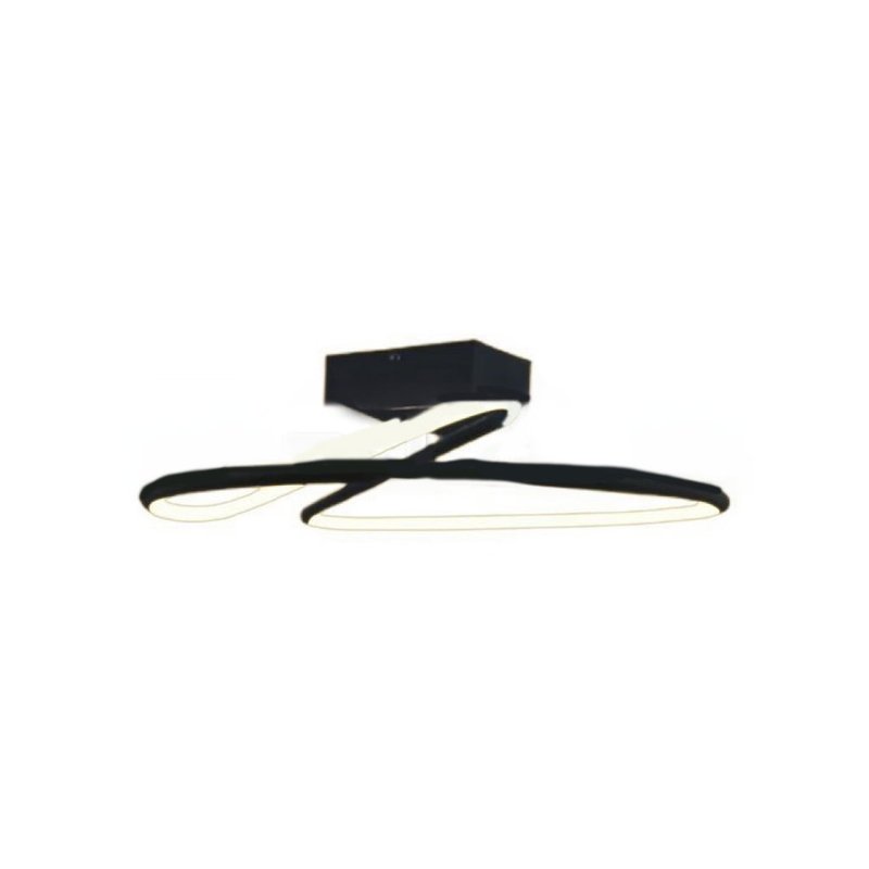 foto del prodotto plafoniera lampadario led 20w 2130lm design moderno rotondo spirale d250x130mm colore nero 4000k sku 6926