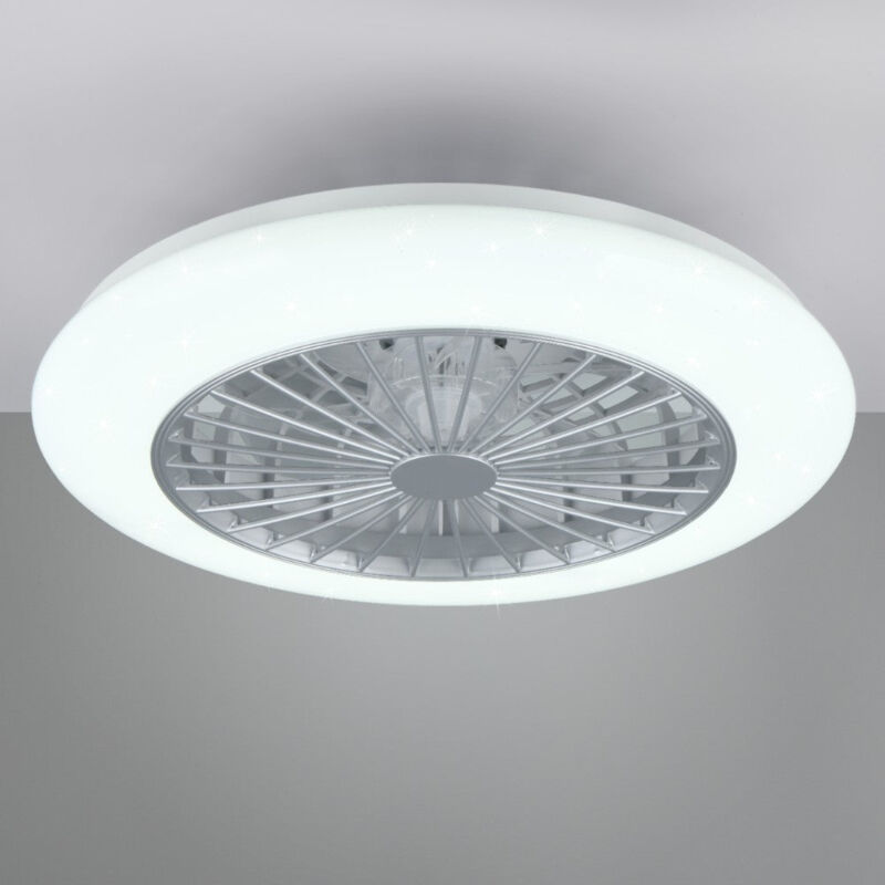 foto del prodotto plafoniera lampadario led 30w effetto stellato con ventilatore aria calda e fredda stralsund trio light