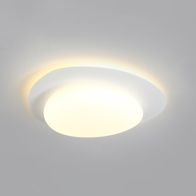 foto del prodotto plafoniera led 12w lampada da soffitto stile moderno illuminazione da ufficio metallo e acrilico luce bianco caldo 1 pezzo