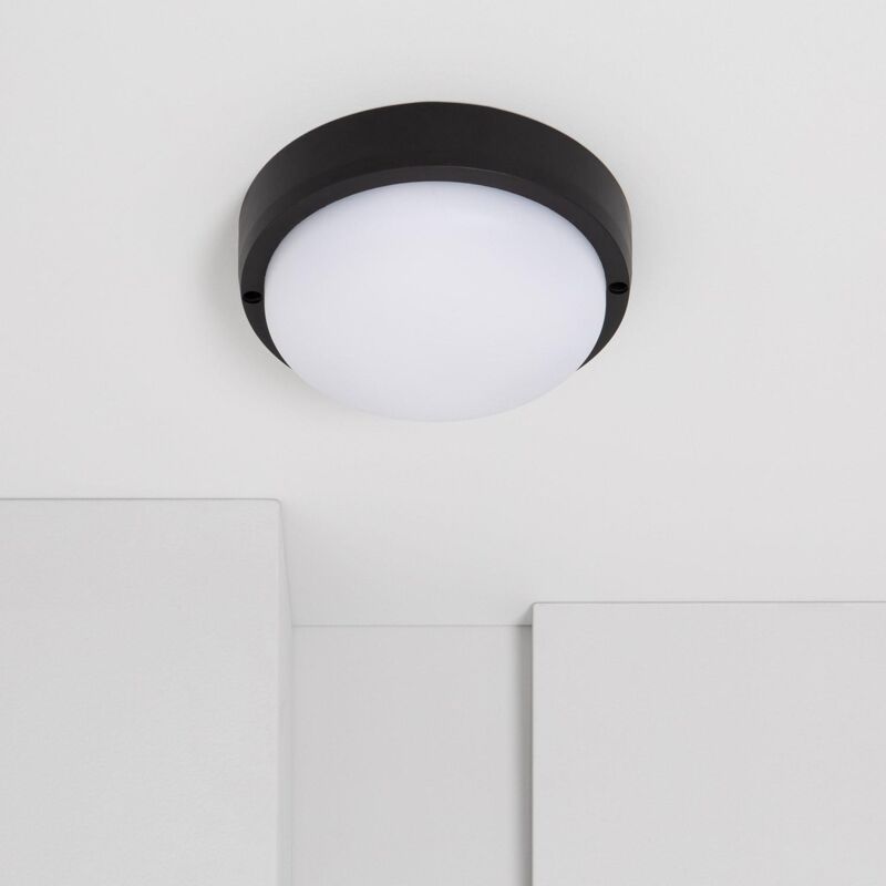 foto del prodotto plafoniera led 15w circolare per esterni 140 mm ip65 hublot black 4000k bianco naturale