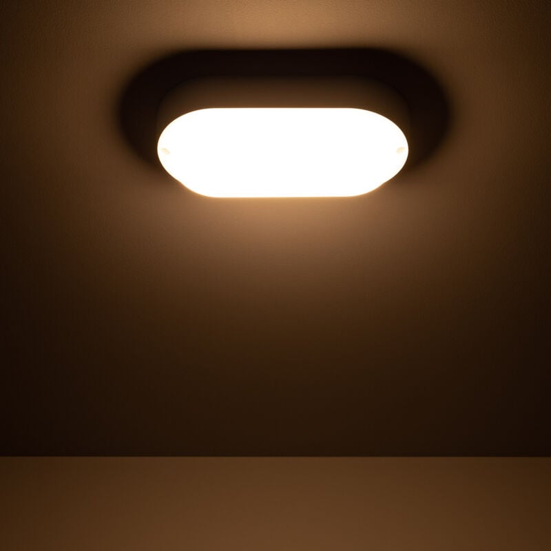 foto del prodotto plafoniera led 15w ovale per esterni 85x173 mm ip65 hublot white bianco caldo 3000k