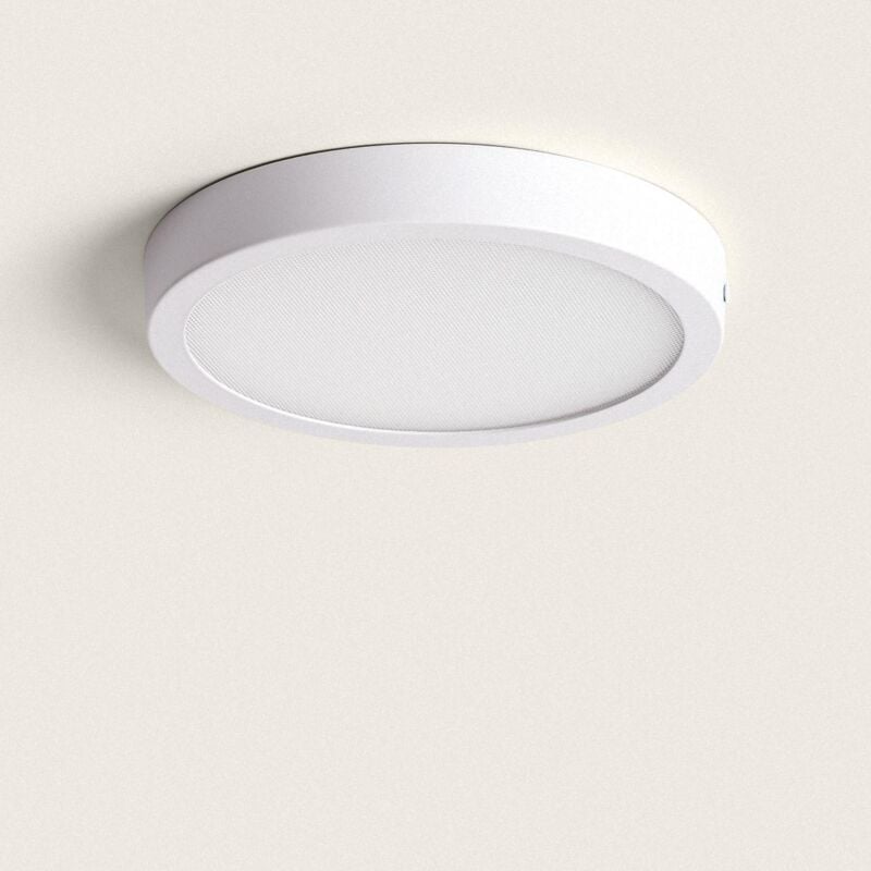 foto del prodotto plafoniera led 18w circolare superslim cri90 microprismatica cct selezionabile ugr17 205 mm selezionabile caldo naturale freddo 