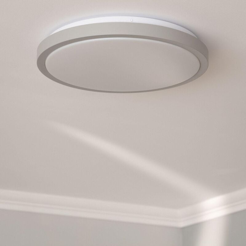 foto del prodotto plafoniera led 19w circolare 400 mm cct selezionabile faina grigio