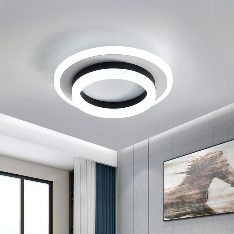 foto del prodotto plafoniera led 22w 1920 lumen, lampada moderna 6500k, lampadario rotondo per camera da letto soggiorno diametro 20cm goeco