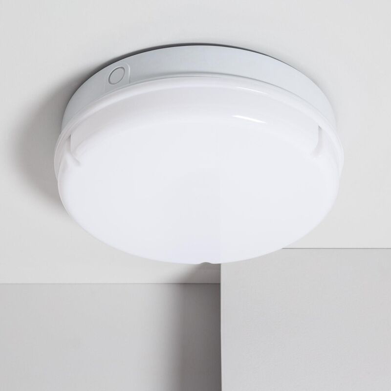 foto del prodotto plafoniera led 24w circolare per esterni 285 mm ip65 con sensore di movimento pir e luce di emergenza ip65 hublot 6500k bianco freddo