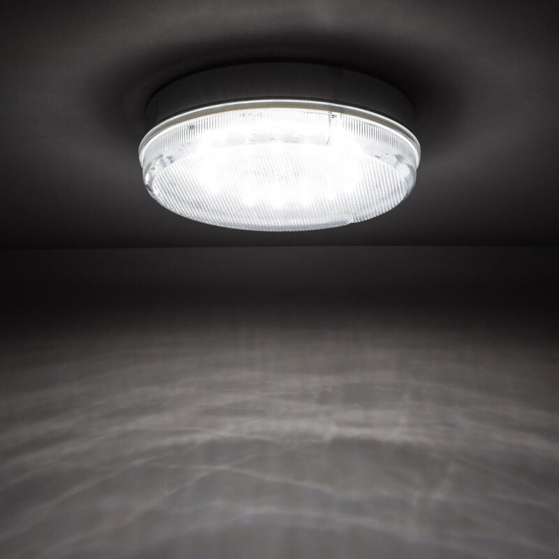 foto del prodotto plafoniera led 24w circolare per esterni 285mm ip65 con luce di emergenza non permanente hublot 6500k bianco freddo