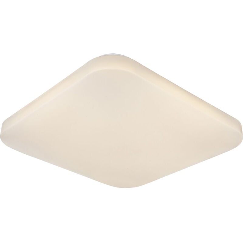 foto del prodotto plafoniera led 25 cm plafoniera cucina luce led bianco caldo quadrata, metallo plastica bianco opale, 1x 12w 600lm 3000k, lxh 25x5 cm