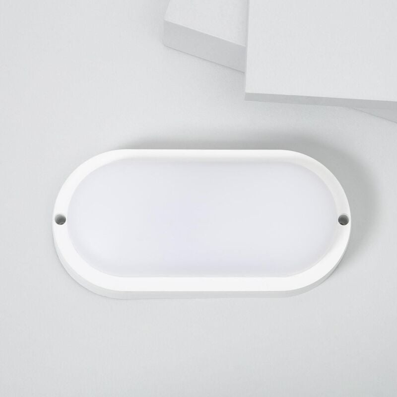 foto del prodotto plafoniera led 25w ovale per esterni 96x198 mm ip65 hublot white bianco caldo 3000k