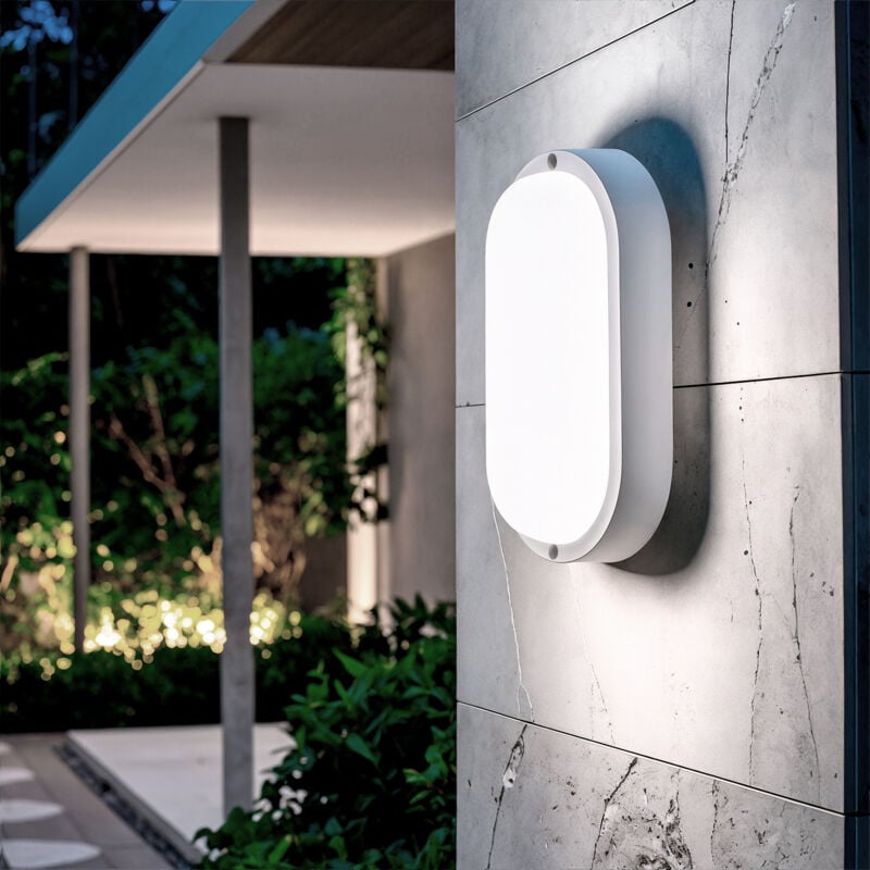 foto del prodotto plafoniera led 25w ovale per esterni 96x198 mm ip65 hublot white bianco freddo 5000k
