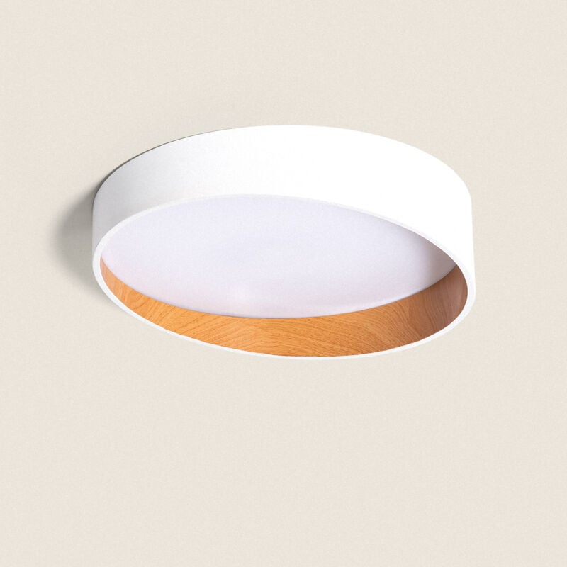 foto del prodotto plafoniera led 28w circolare 400 mm cct selezionabile liam bianco