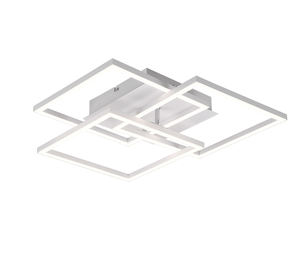 foto del prodotto plafoniera led 3 quadrati, metallo, bianco, l 39 cm, mobile