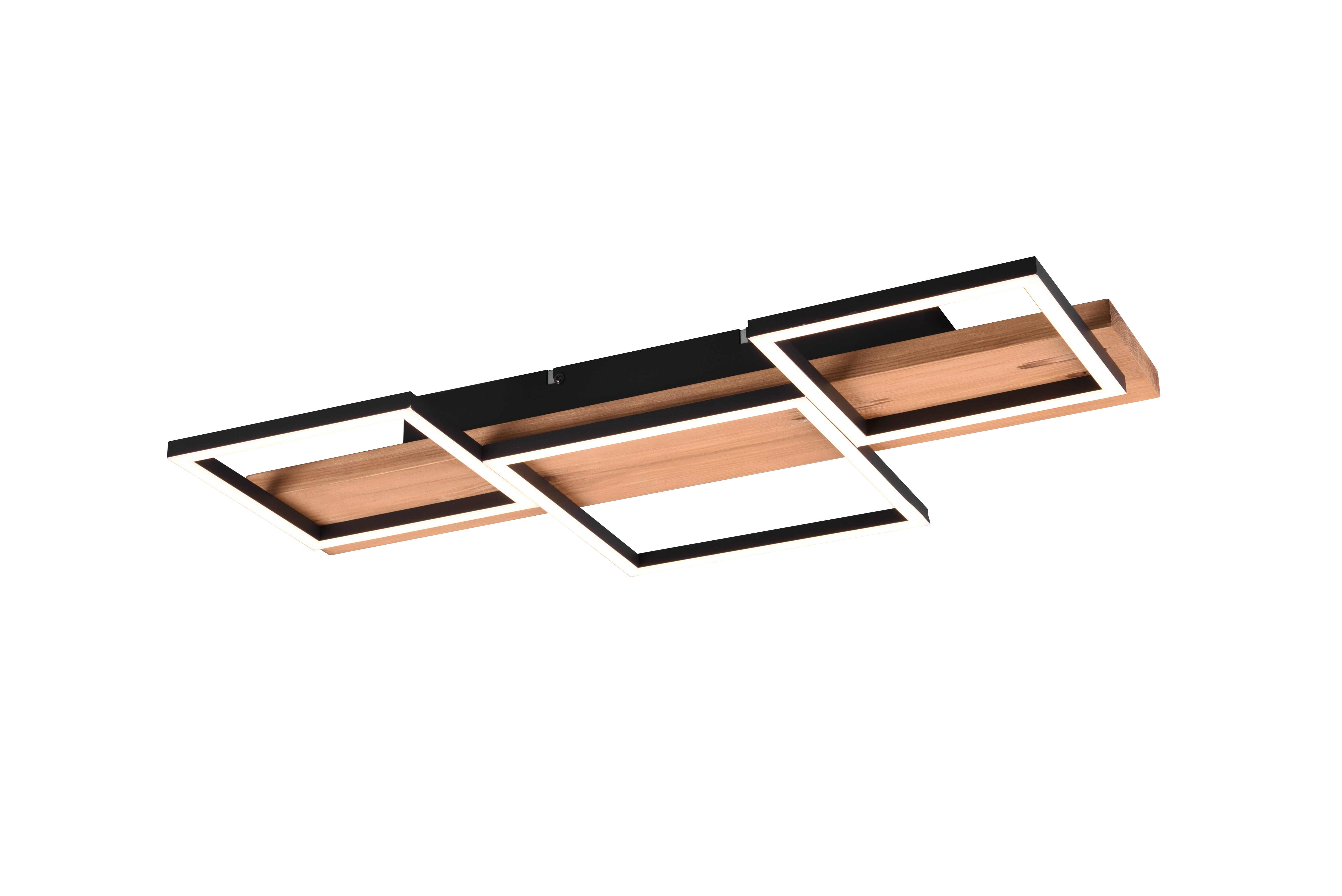 foto del prodotto plafoniera led 3 quadrati tolone nero