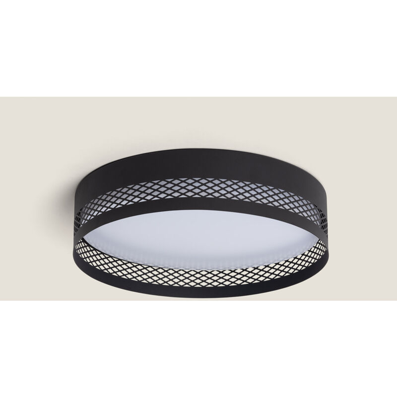 foto del prodotto plafoniera led 30w metallo saska s nero opaco