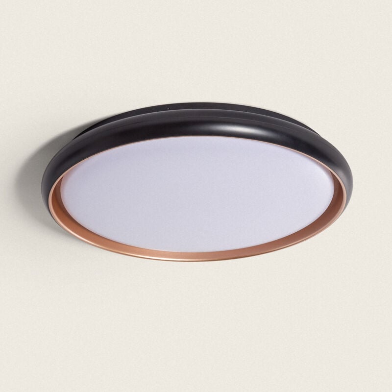 foto del prodotto plafoniera led 36w circolare 510 mm cct selezionabile rayan nero