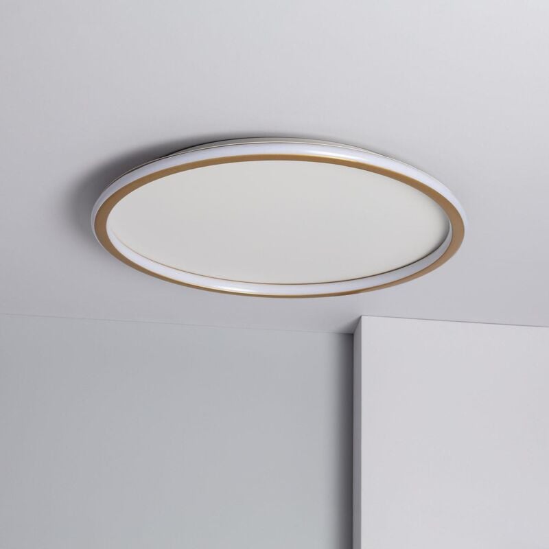 foto del prodotto plafoniera led 36w circolare metallo 600 mm cct selezionabile allharo selezionabile caldo naturale freddo 